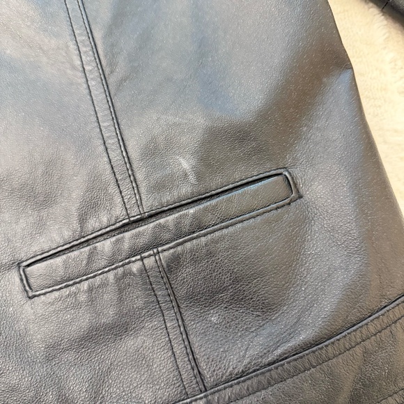 Vintage GNW Black Leather Jacket size XL - Picture 10 of 11